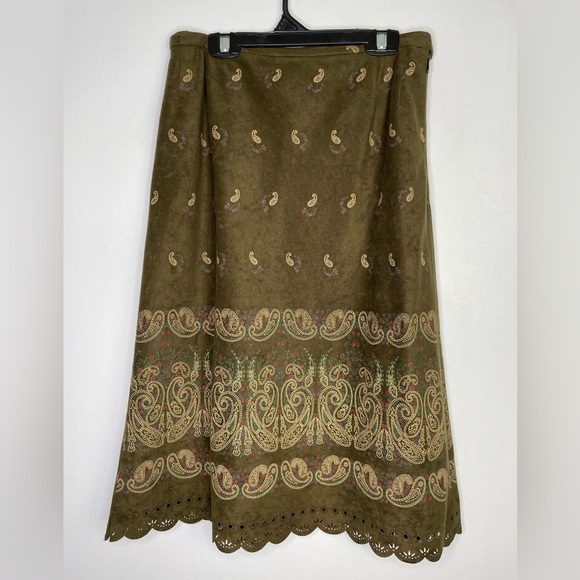 Vintage paisley scallop hem skirt - Picture 5 of 6